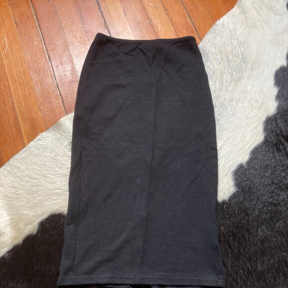 American Apparel Stretchy Cotton Pencil Skirt - Size M - Black - Picture 2 of 3